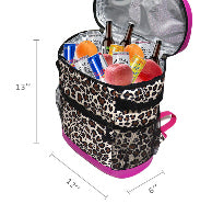 Nylon Insulated Double Shoulder Leopard Print Cow Print Large Capacity Double Shoulder Ice Pack