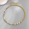 Fashion Rice Bead Necklace Chain Wave