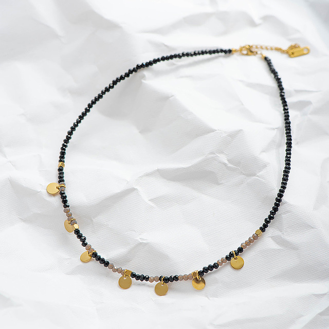 Handmade crystal bead necklace