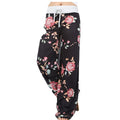 Summer Women Pants Floral Drawstring Leisure Trousers Full Length Pocket Casual Loose Wide Leg Long Pant Summer Soft Casual