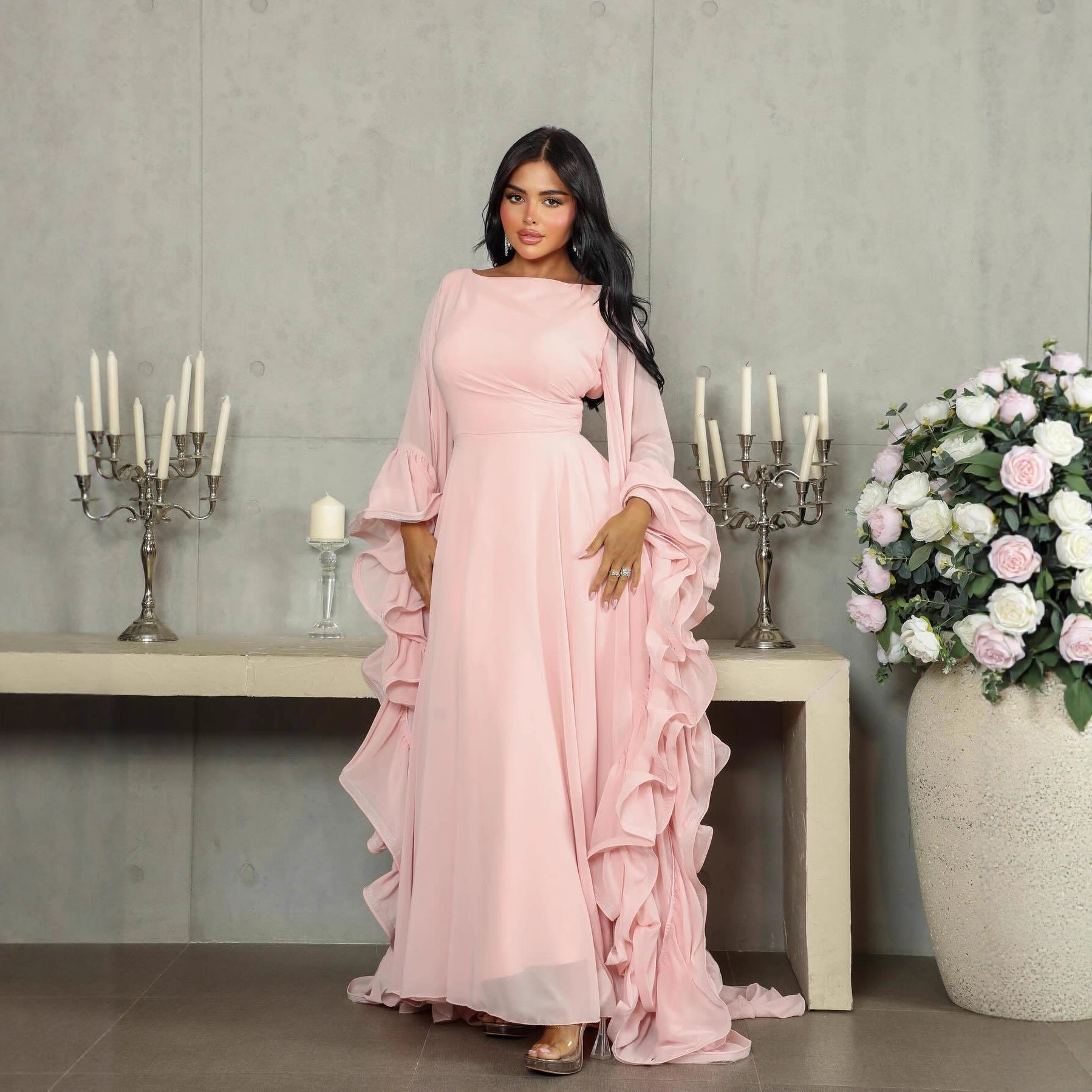 Style Flared Tulle Dress Evening Gown