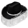 Bridal Party Rhinestone Tassel Western Denim Hat