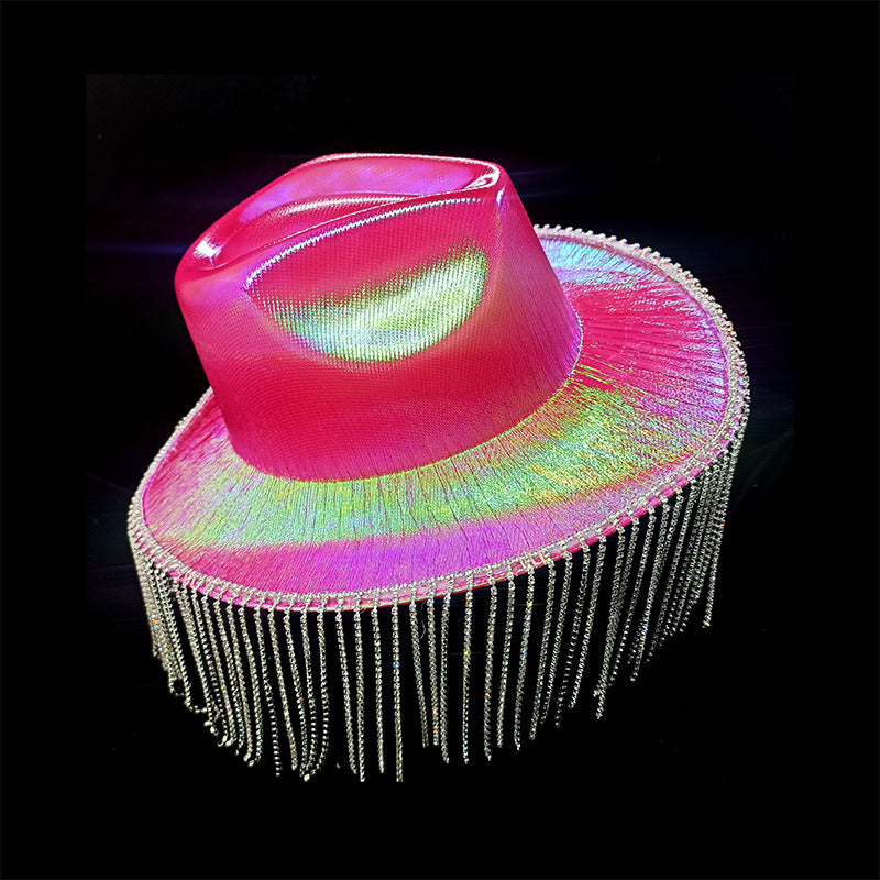 Western Diamond Tassel Illusion Cowboy Hat