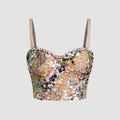 Spaghetti Strap Bralette with Gathered Design