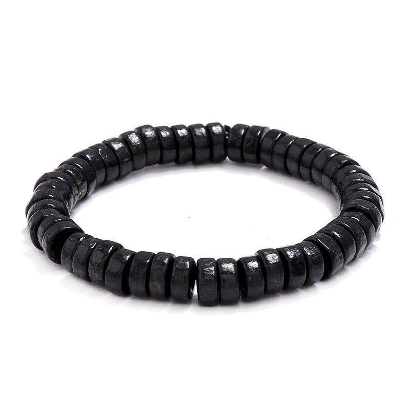 Wooden bead bracelet
