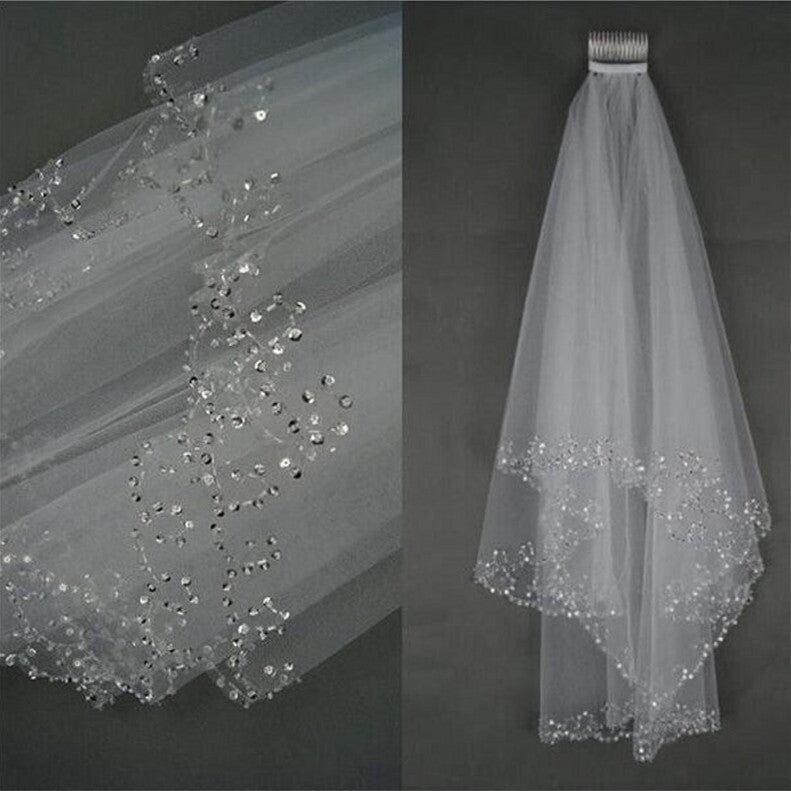 Beaded sequin wedding dress