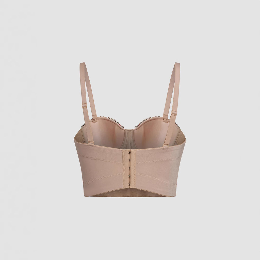 Spaghetti Strap Bralette with Gathered Design