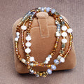 Micro Glass Bead Beaded Bracelet Suit Environmental Protection Material Multi-sided Cutting