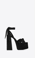 Walking show microfiber round toe waterproof platform thick sole sandal buckle