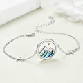 Stainless Steel Bracelet With Simple Shell And Mustard Seed Necklace For Women