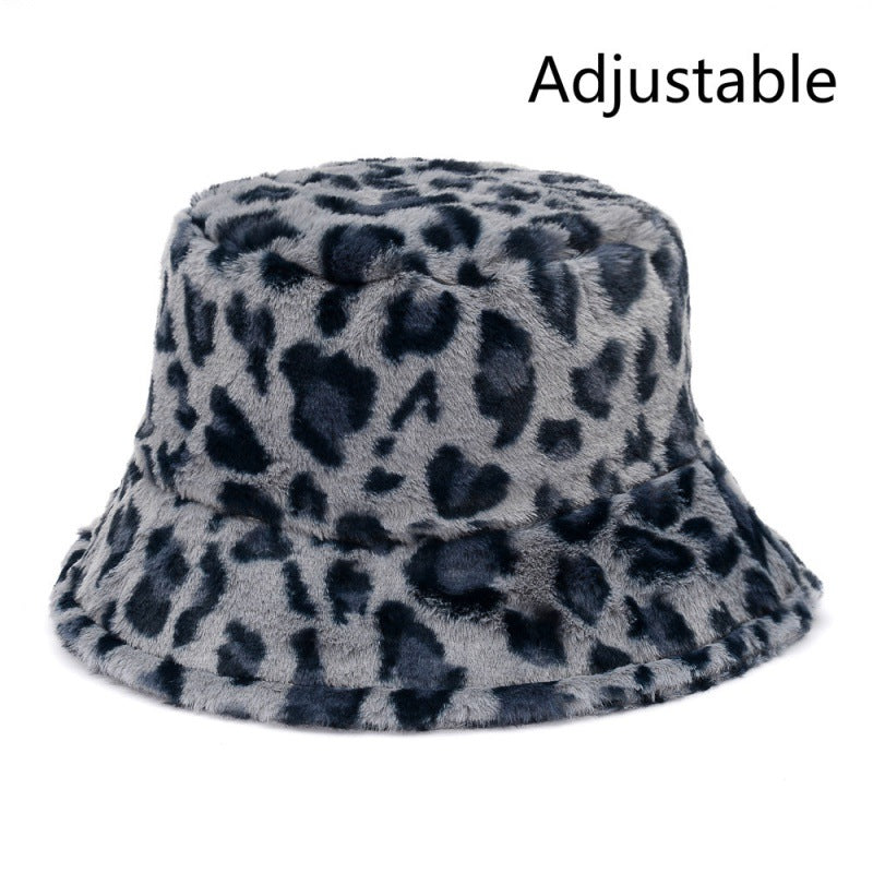 Cow Pattern Female Print Korean Fashion Plush Hat