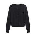 Round neck single breasted long sleeved top