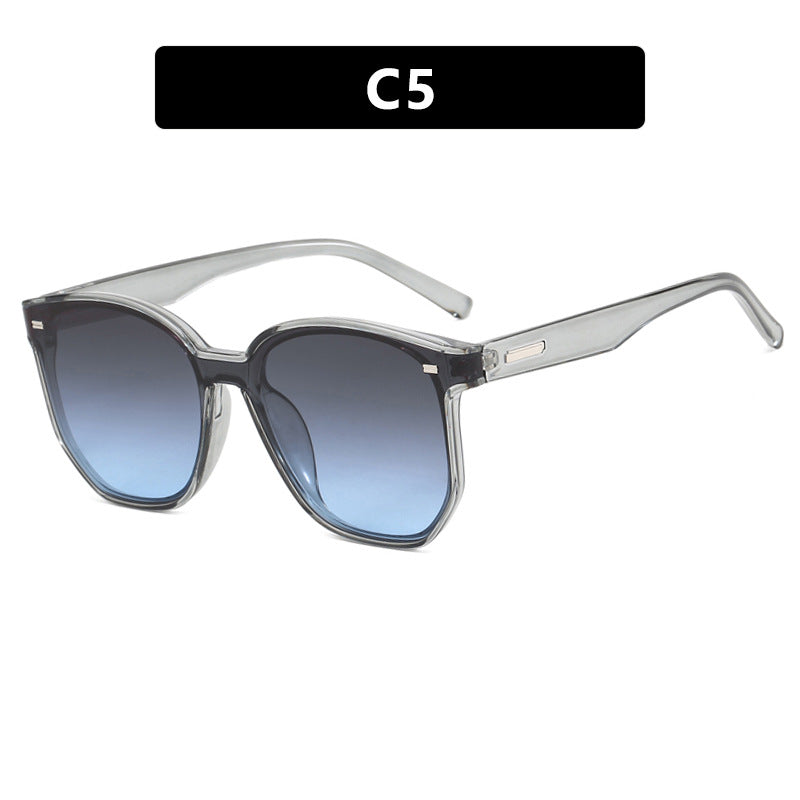Curved piece retro new sunglasses for women, with a high-end feel, UV resistant sunglasses