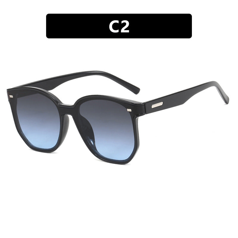 Curved piece retro new sunglasses for women, with a high-end feel, UV resistant sunglasses