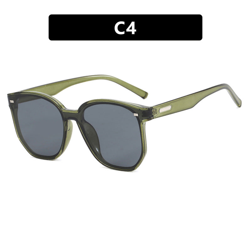 Curved piece retro new sunglasses for women, with a high-end feel, UV resistant sunglasses