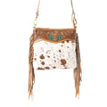 Sonora Charm Handtooled Bag in Brown & White