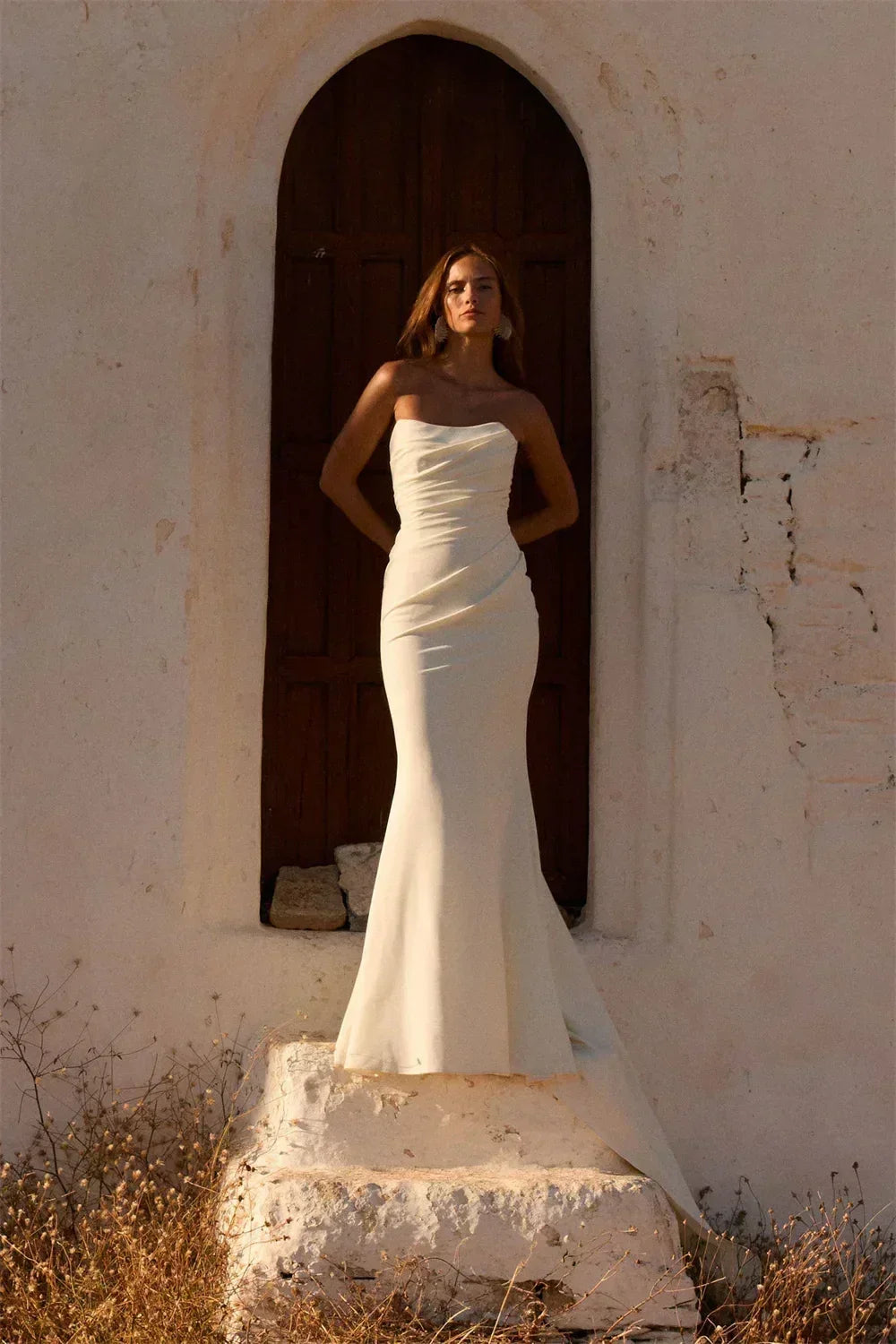 Mermaid Wedding Dress | Silk Satin Gown -femstylo