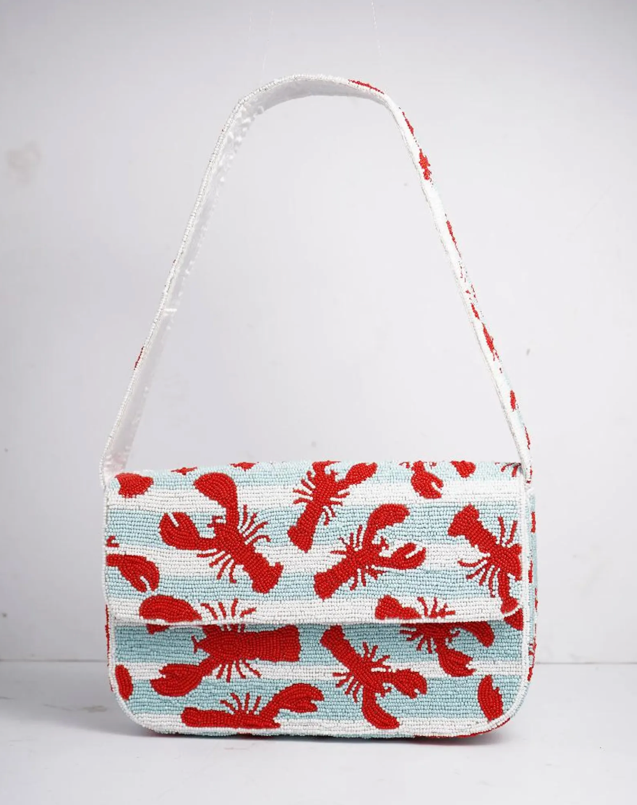 Lobster Beaded Shoulder Bag | Summer Statement Bag