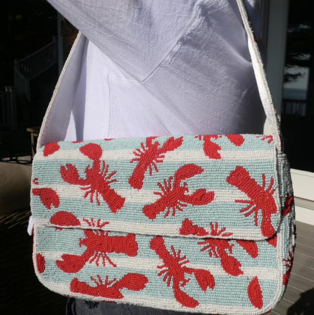 Lobster Beaded Shoulder Bag | Summer Statement Bag