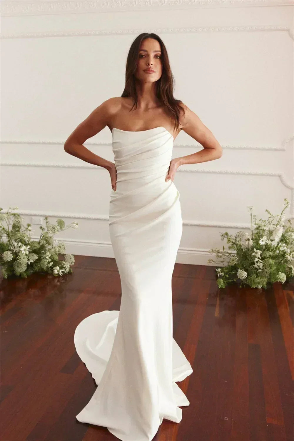 Mermaid Wedding Dress | Silk Satin Gown -femstylo