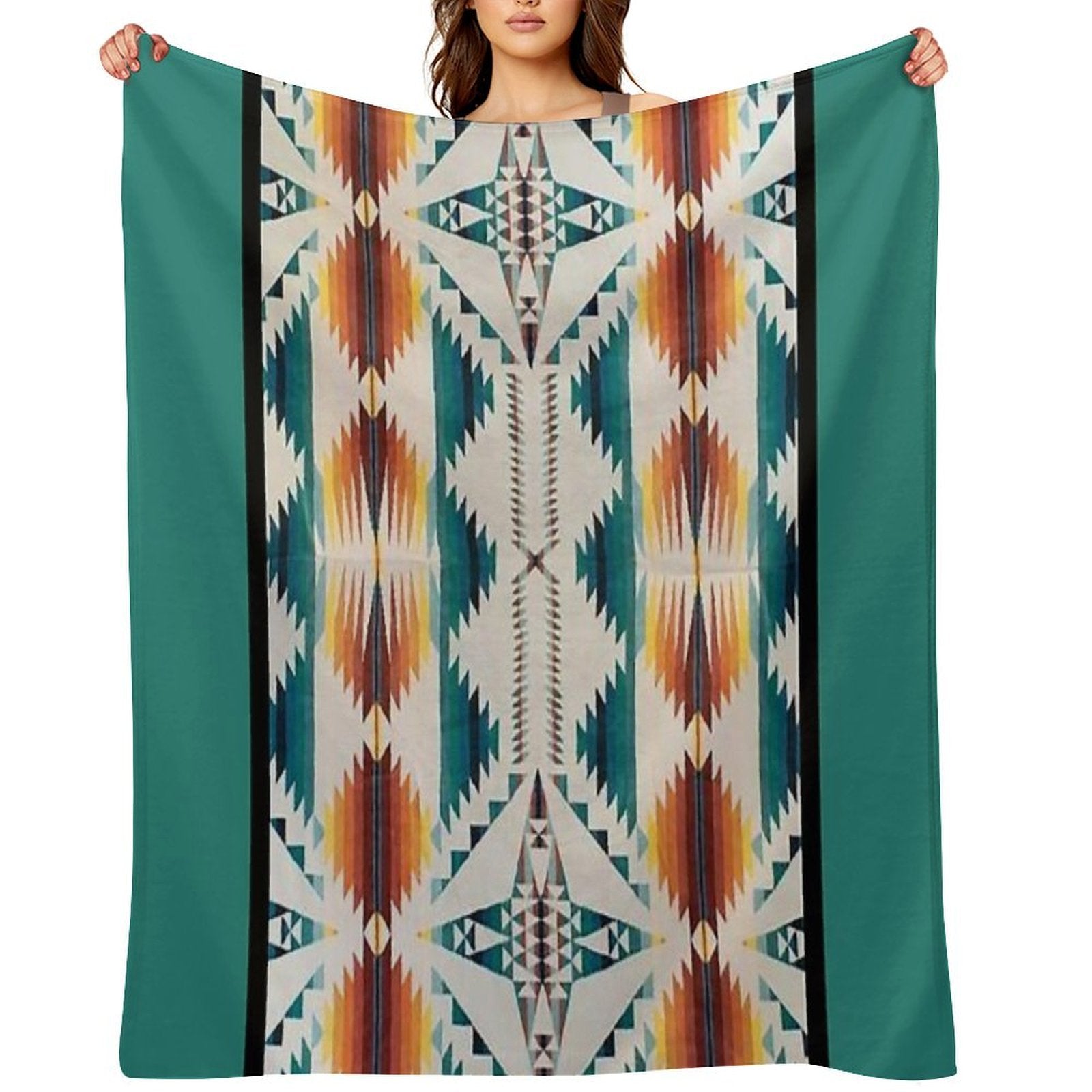 Navajo Blanket,southwestern Art,native American Art,indian Art,arizona,dessert,geometric Pattern,bow And Arrows,cowboys And Indi Gift-ready Throw Blanket