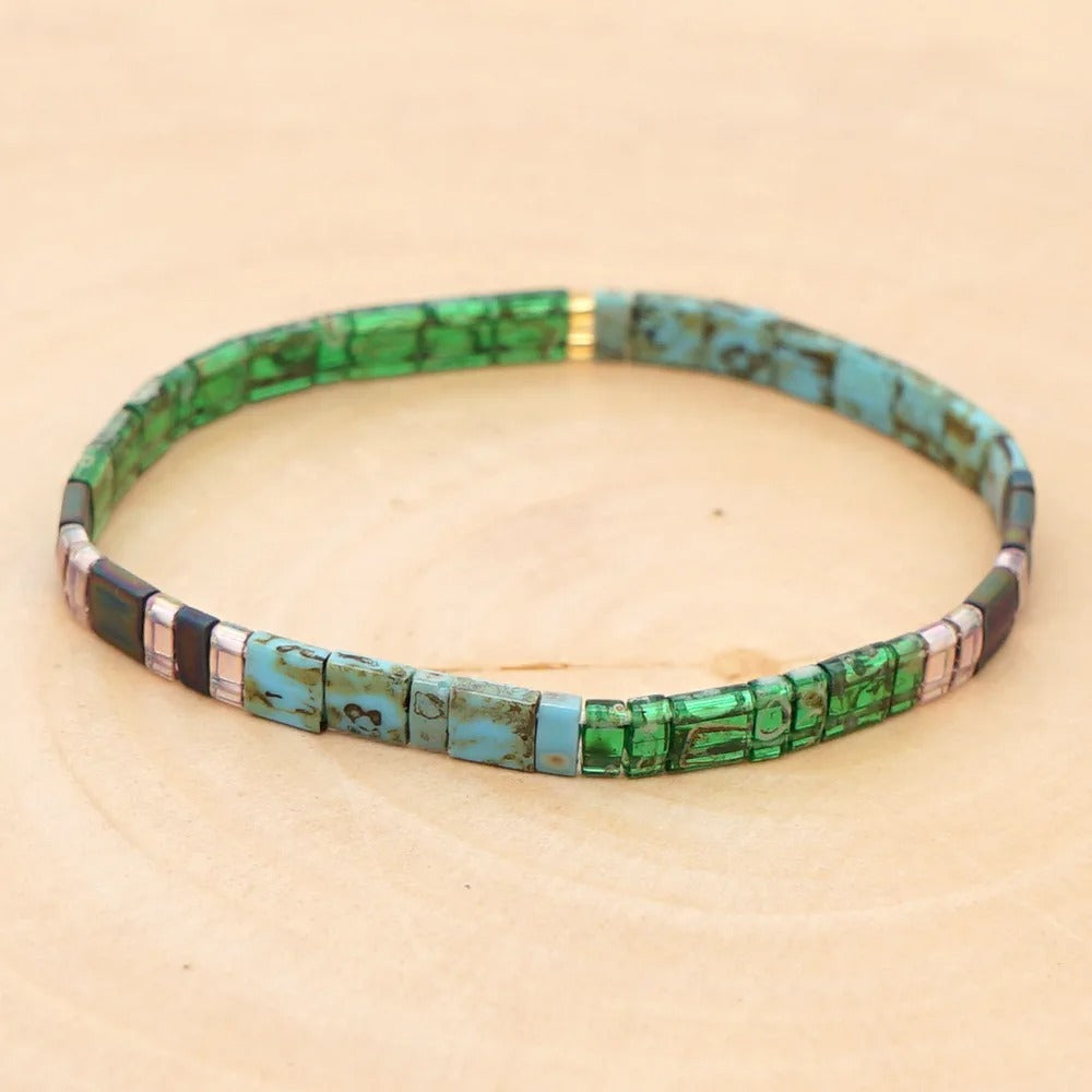Women's Fashionable Bohemian Glass Beaded Bracelet