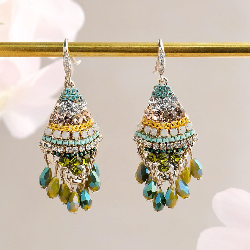 Sweet Dangle Beaded Design Earrings