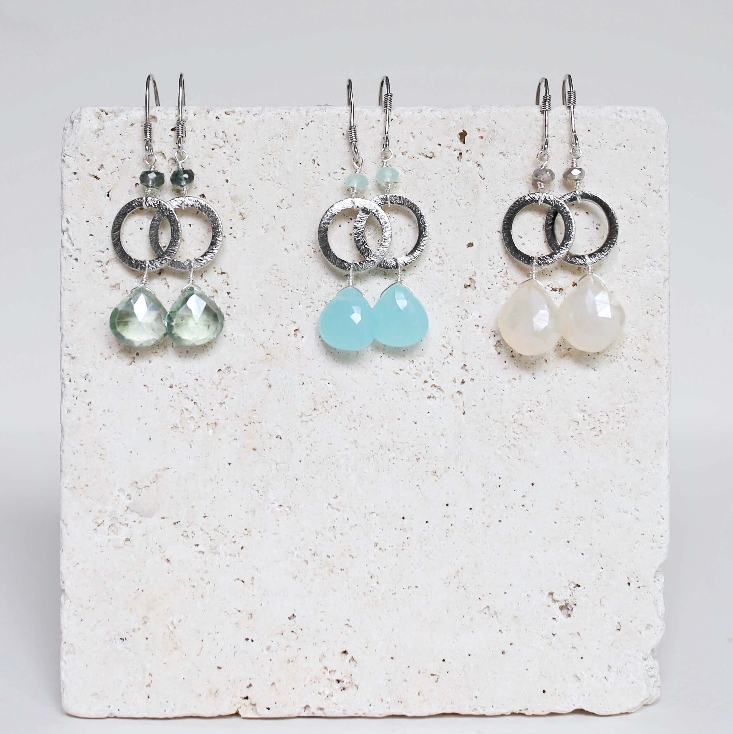 The Airie Earring - Green Amethyst Gold